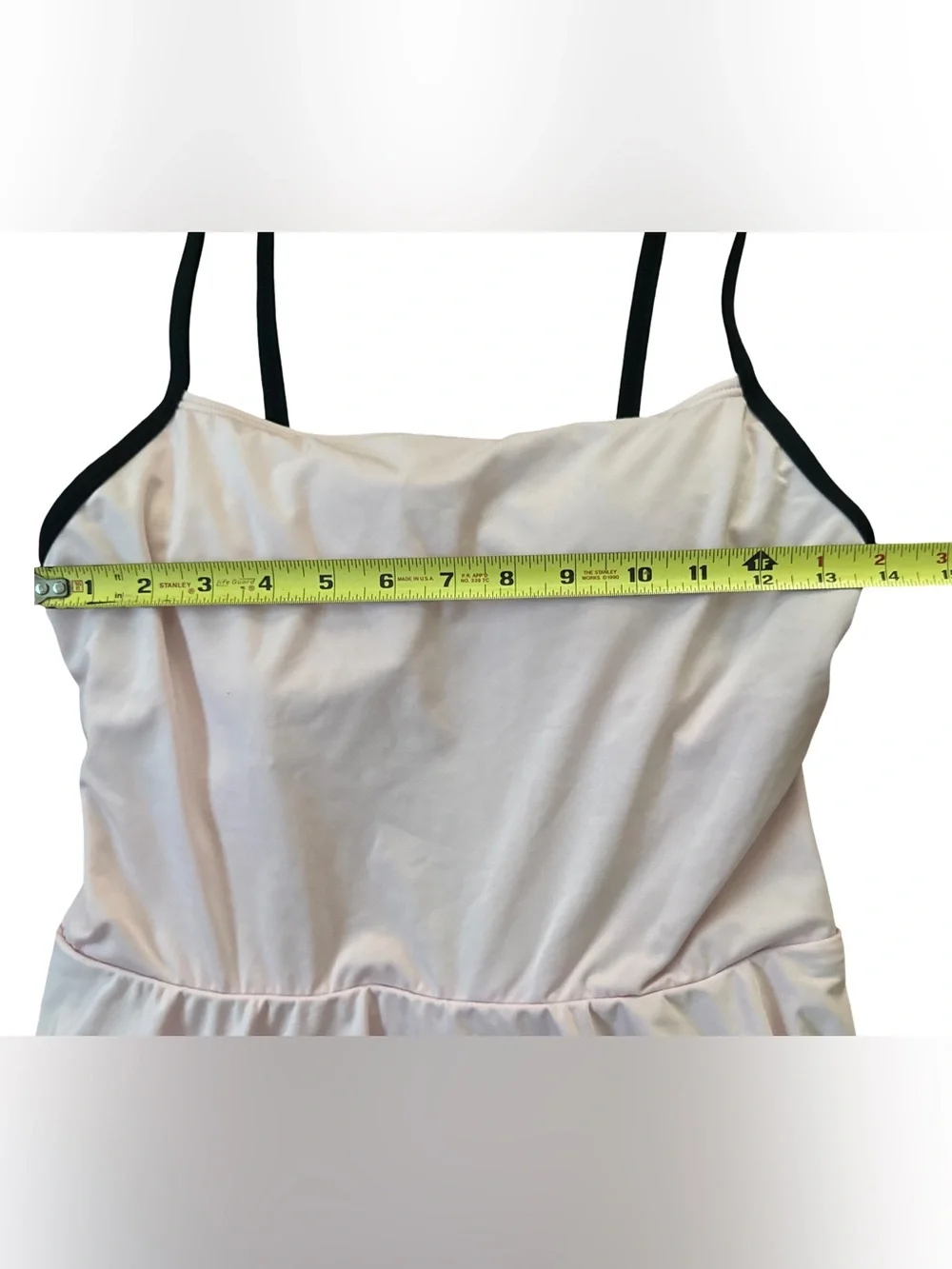 Kate Spade New York L Pink Swim Dress One Piece Swimsuit Skirt Black Trim